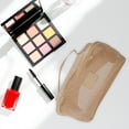 thumbnail image 4 of Unique Bargains 1 Pc Mesh Multifunctional Portable Makeup Bag Khaki Polyester, 4 of 6
