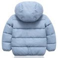 thumbnail image 2 of Children Kids Winter Warm Hooded Coats Baby Boys Girls Thick Jackets Plus Velvet Coat Toddler Solid Cotton Outerwear for 2-7T, 2 of 7