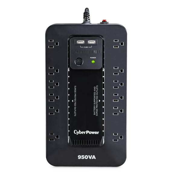 CyberPower SX950U Battery Backup UPS, 950VA, 120V, 12 Outlets, USB, Surge –Includes Cable and Manual