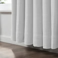 thumbnail image 5 of TWOPAGES Faux Linen Curtain 84 W X 72 L Inch Pinch Pleated Hanging Style Blackout Privacy Protection Drape for Kitchen, 1 Panel, White, 5 of 6