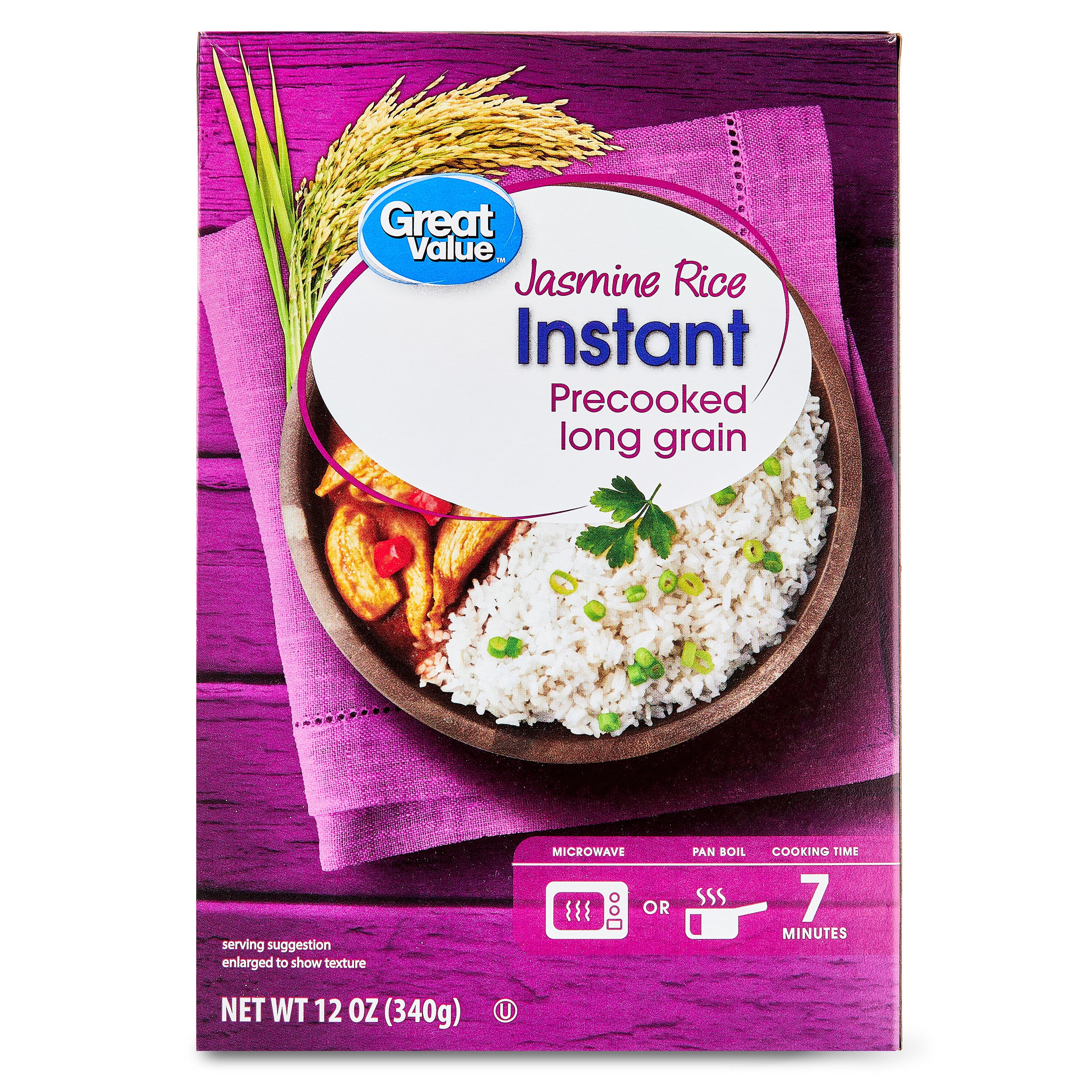 (3 pack) Great Value Instant Jasmine Rice, 12 oz