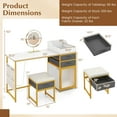 thumbnail image 3 of Gymax Vanity Desk w/ Rotatable Lighted Mirror 55'' Makeup Vanity Table w/ Organizer, 3 of 10