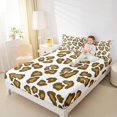thumbnail image 4 of Manfei Brown Leopard Print Twin Sheet Sets for Girls, Cheetah Print Twin Fitted Sheet, Cartoon Animal Theme Flat Sheet, Super Cozy Room Decor 3-Piece, 4 of 7