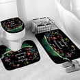 thumbnail image 4 of Floral Bathroom 4-piece Set Spring Decoration Shower Curtain American Farmhouse Bathroom Decoration Digital Print Bathroom Four-piece Set Waterproof Shower Curtain Anti-slip Mat Set, 4 of 7