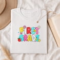 thumbnail image 3 of Jollimate First Grade Shirt, Retro Back to School T Shirt, Cute 1st Grade Teacher Graphic Tee, 3 of 6