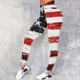 thumbnail image 3 of Gibobby Flare Leggings Leggings deportivos estampados del 4 julio para mujer Pantalones yoga（Blanco， XXL), 3 of 5