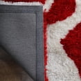 thumbnail image 2 of Rugsotic Carpets Hand Tufted Shag Polyester Eco-Friendly Area Rugs - 6'x9', Rectangle, Red White, Plain Solid Design, High Pile Handmade Anti Skid Rugs for Living Room, Bed Room K00003, 2 of 8