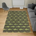 thumbnail image 2 of Sea Animals Turkish Area Rug, Sharks Swimming Horizontal Silhouettes Powerful Dangerous Wild Life, Carpet for Living Room Decor, 6.6' X 9.6', Slate Brown Pale Green, by Ambesonne, 2 of 4