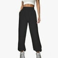 thumbnail image 2 of Meresysid Women's Winter Warm Casual Straight Pants With Pocket Pants Black, 2 of 7
