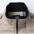 thumbnail image 4 of Men's Stand Collar Jacket - Loose Fit Casual Outerwear Coat, 4 of 8