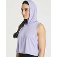 thumbnail image 4 of 3 Pack: Women's Dry-Fit Sleeveless Cropped Tank Top Hoodie - Athletic Crop Sweatshirt, 4 of 6