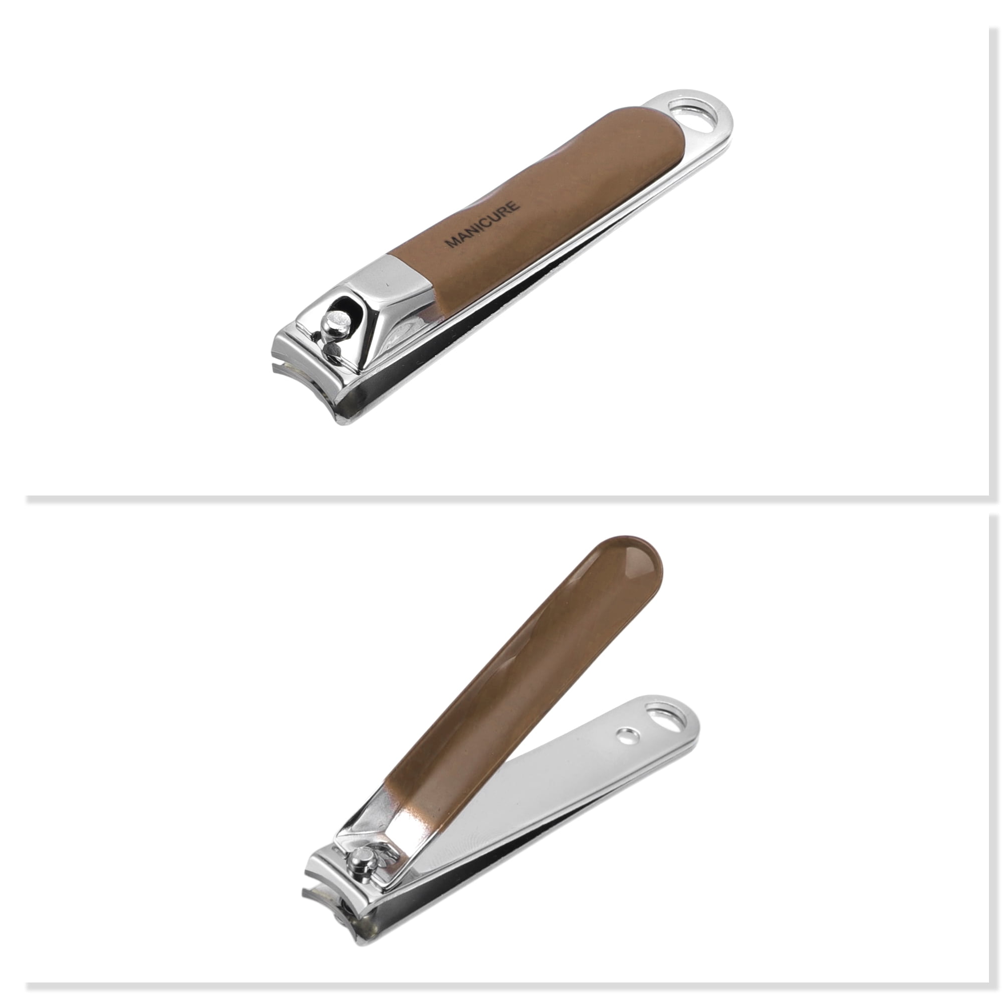Unique Bargains Fashion Nail Clippers Set 5-piece Set Brown
