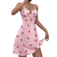 thumbnail image 2 of Censtreet Nightgown for Women Lace Lingerie Slip Dress Sleeveless Spaghetti Strap Babydoll Chemise Night Gowns Sleepwear, 2 of 3
