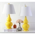 thumbnail image 3 of Safavieh 2-Piece Contemporary Table Lamp, Yellow with White Shades (2 Count), 3 of 8