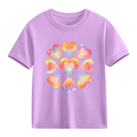 hengsof Boys Girls T-Shirt Graphic Crewneck Short Sleeve Printed Tee Shirt Tops for Kids Teens