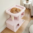 thumbnail image 2 of Gymax 25.5'' Cat Tree w/ 2 Large Condo Padded Top Perch Sisal Scratching Posts, 2 of 10