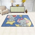 thumbnail image 3 of SKYSONIC Lightweight Non Slip Carpet Mats Area Soft Rugs Floor Mat Rug Decoration for Kids Room Living Room 60 x 39 inches Lovers Elephant, 3 of 6