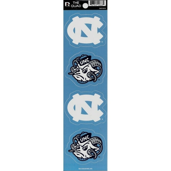 North Carolina Tar Heels Quad Decal Set