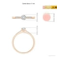 thumbnail image 5 of ANGARA Natural Diamond Tapered Shank Engagement Ring in 14K Rose Gold for Women (Size-4.1mm| Color-H| Clarity-SI2) | April Birthstone, Anniversary, Jewelry Gift for Women | Natural Diamond Ring, 5 of 10