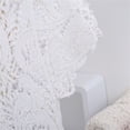 thumbnail image 3 of Mesh Crop Top Blouse for Women Sheer Short Sleeve T-Shirt Crochet Knitted Floral Lace Casual Loose Cover Up Shrug, 3 of 8