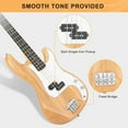 thumbnail image 3 of GLARRY Full Size Electric Bass Guitar with 20W AMP, 4 String Beginner Starter Kit with Accessories including Cable, Strap, Bag for Kids and Adults (Burly Wood), 3 of 13