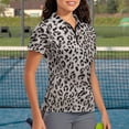 thumbnail image 3 of Whosucclay Leopard Pattern Print Tennis Shirts for Golf Outdoor, Breathable Polyester Polo Shirts Quick Dry Lightweight Golf Polo Tops Size XX-Large, 3 of 10