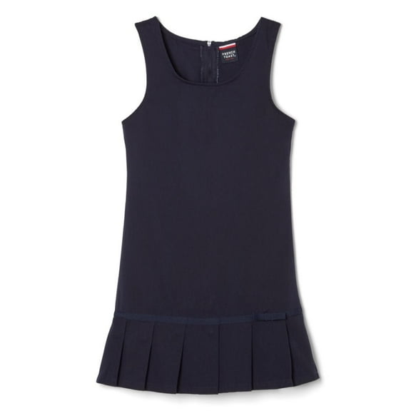 Girls Navy Blue Pleat Ribbon Bow Jumper