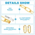 thumbnail image 3 of Uxcell 3 Ft Light Fixture Chain, 1 Set Lighting Chain with Quick Link Connectors Up to 110 lbs Gold Tone, 3 of 6