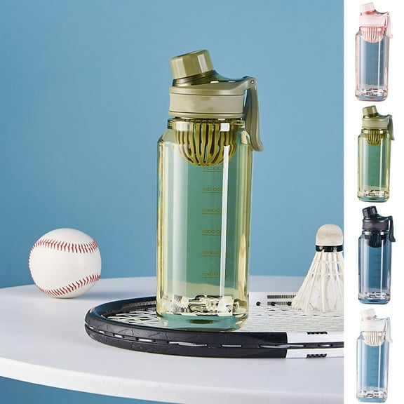 Sports Water Bottle 750ml | Tea Infuser Compartment | Leakproof Spout | Frosted Finish | Food-Grade Plastic | Hinged Handle | Dishwasher Safe | Pink/White/Green