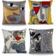 thumbnail image 1 of Juego de 4 fundas de cojín Picasso de 45x45 cm, bordadas, de algodón y lino, para sofá, decoración escandinava de salón, dormitorio, cama, oficina, sillón., 1 of 5
