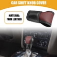 thumbnail image 2 of Unique Bargains Universal Car Shift Knob Cover Automatic Car Knob Gear Sticky Protector Breathable Faux Leather Wine Red, 2 of 6