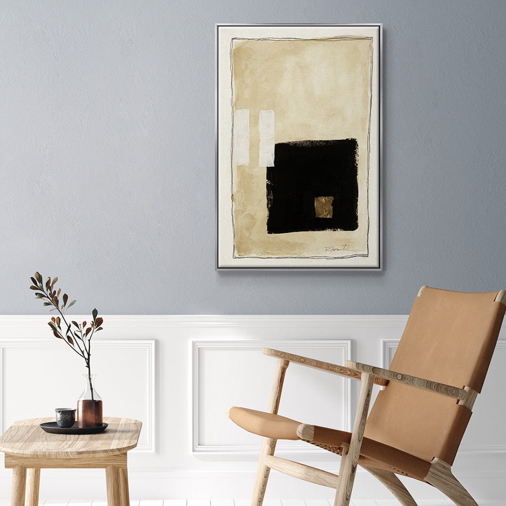 Inner Musing I Framed Premium Gallery Wrapped Canvas - Ready to Hang - 27 x 41 - Silver Floating Frame