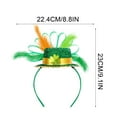thumbnail image 2 of DwellJoy St. Patrick's Day Headband with Shamrocks, Irish Party Hair Accessory for Adults & Kids, Green Festival Parade Costume Props, 2 of 6