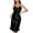 Black, variant on Bpmpbo Women's Nightgowns Fashion Camisole Nightdress Long Sleepshirts Sleeveless Backless Spaghetti Strap Sleepwear Casual Breathable Mid-Calf Sleepshirts