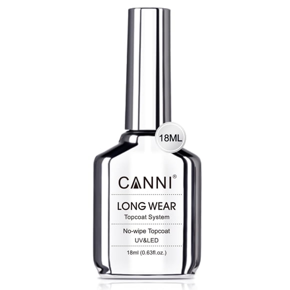 Capa superior en gel CANNI, no se limpia, 18 ml, resistente a los arañazos, alto brillo