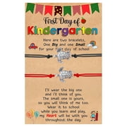 Luiyenes 2PCS Turtle Bracelet Back To School Gift Bracelet Plus Card Back To School Gifts Mother Daughter Bracelet Set For 2 First Day Of School Bracelet Mommy And Me Bracelets For Mother