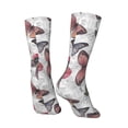 thumbnail image 5 of Uemuo Vintage Butterflies Pattern Women's Crew Socks, Soft Durable Breathable Moisture-Wicking with Odor Control Cotton socks, 5 of 9