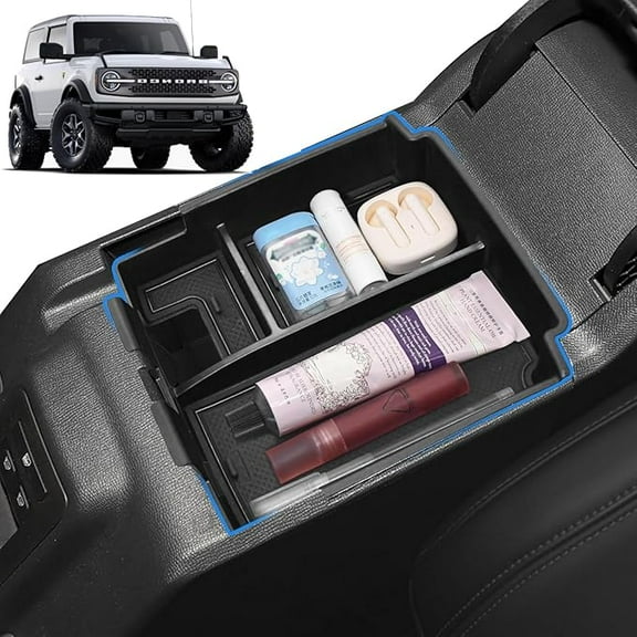 For 2025 Ford Bronco Accessroy 4 Door Car Center Console Hidden Storage Box Tray