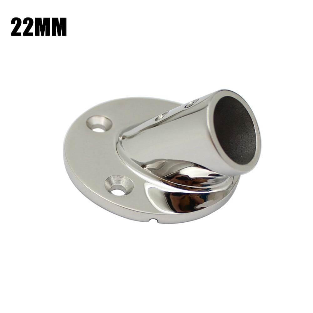 316 Grade Stainless Steel Boat Handrail Fittings 60 Degree 7/8\" Pipe Round Base