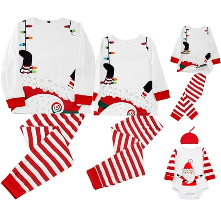 

Family Matching Christmas Pajamas Set with Deer Sleepwear Unisex Buffalo Plaid Outfits Matching Holiday PJ s for Family