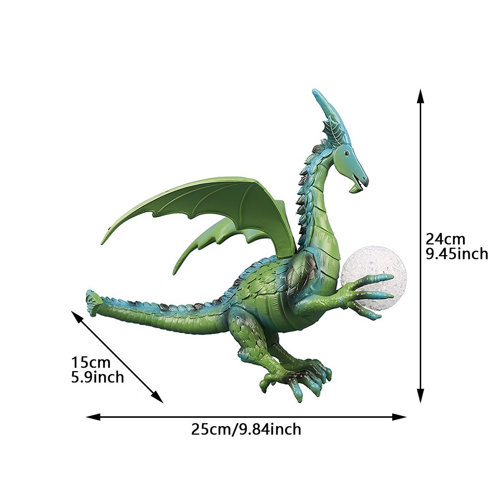 With Led Pearl Outdoor Garden Home Decor Luck Gift Green Winged Dragon  Statue | Walmart Canada