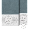 thumbnail image 2 of Authentic Hotel and Spa  100% Turkish Cotton Monica 2PC Embellished Bath Towel Set Teal A, 2 of 3