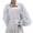 Silver, variant on Women's Sun Protection Cardigans Button Stand Collar Puff Sleeve Cropped Cardigan Jacket Lightweight Breathable Cover Up for Beach Travel & Daily Pink Free Size