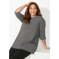 thumbnail image 3 of Catherines Women's Plus Size Suprema Boatneck Tunic Top, 3 of 6
