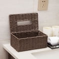thumbnail image 5 of Hotel Restaurant Home Rustic Car Organizer Rattan Napkin Box Tissue Holder Paper Towel Dispenser Wipes Storage Case COFFEE, 5 of 8