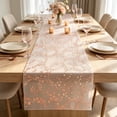 thumbnail image 6 of Doghiosgha Star Glitter Table Runner Sheer Table Decor for Christmas Holiday Birthday Dinner Table Decor, 11x118 Inch, Rose Gold, 6 of 6