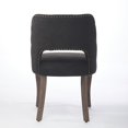 thumbnail image 5 of Jiayuan Song Mid-Century Modern Dining Chairs Set of 2, Orange Faux Leather Upholstered with Bentwood Back & Metal Legs, Modern Kitchen Dining Chair, 5 of 11