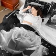 thumbnail image 4 of jejeloiu Gray Floral Rose Bedding Comforter Set 7 Pieces,Modern Aesthetic Art Full Bedding Set,Abstract Minimalist Aesthetic Fitted Sheet Flat Sheet,Microfiber Bedroom Decorative, 4 of 8
