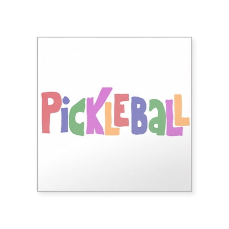 CafePress - Pickleball Letters Art Sticker - Square Sticker 3 x 3