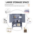 thumbnail image 5 of YfulYde Over The Toilet Storage, Bathroom Storage Organizer with 2 Doors and Adjustable Shelf, L24.5xW9xH66 Inches, Gray, 5 of 9